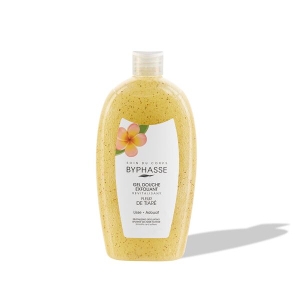 Byphasse Gel Douche Exfoliant Revitalisant Fleur de Tiare Peau Lisse et Douce 750 ml