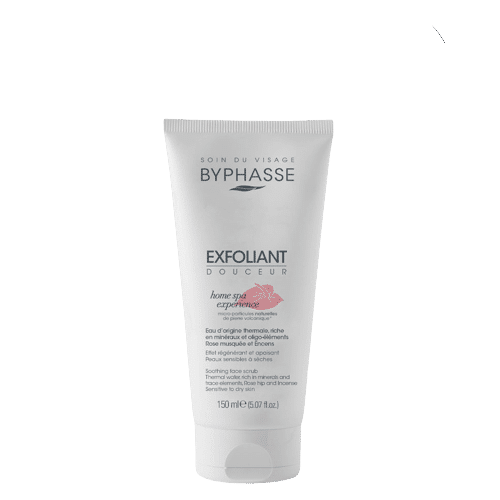 Byphasse Home Spa Experience Exfoliant Douceur Visage Rose Musquée Peaux Sensibles à Sèches 150 ml