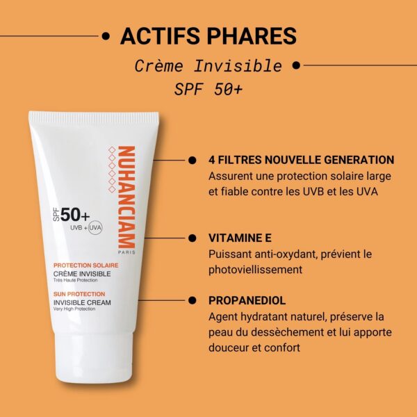 Nuhanciam Crème Invisible Spf50+ Très Haute Protection Anti Taches 50 ml