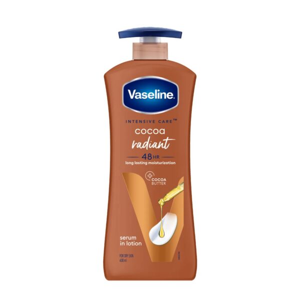 Vaseline Cocoa Radiant Lait Hydratant Corps au Beurre de Cacao 600 ml